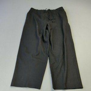 Coldwater Creek Womens Black Linen Blend Sweatpants Straight Leg Pants PL Size